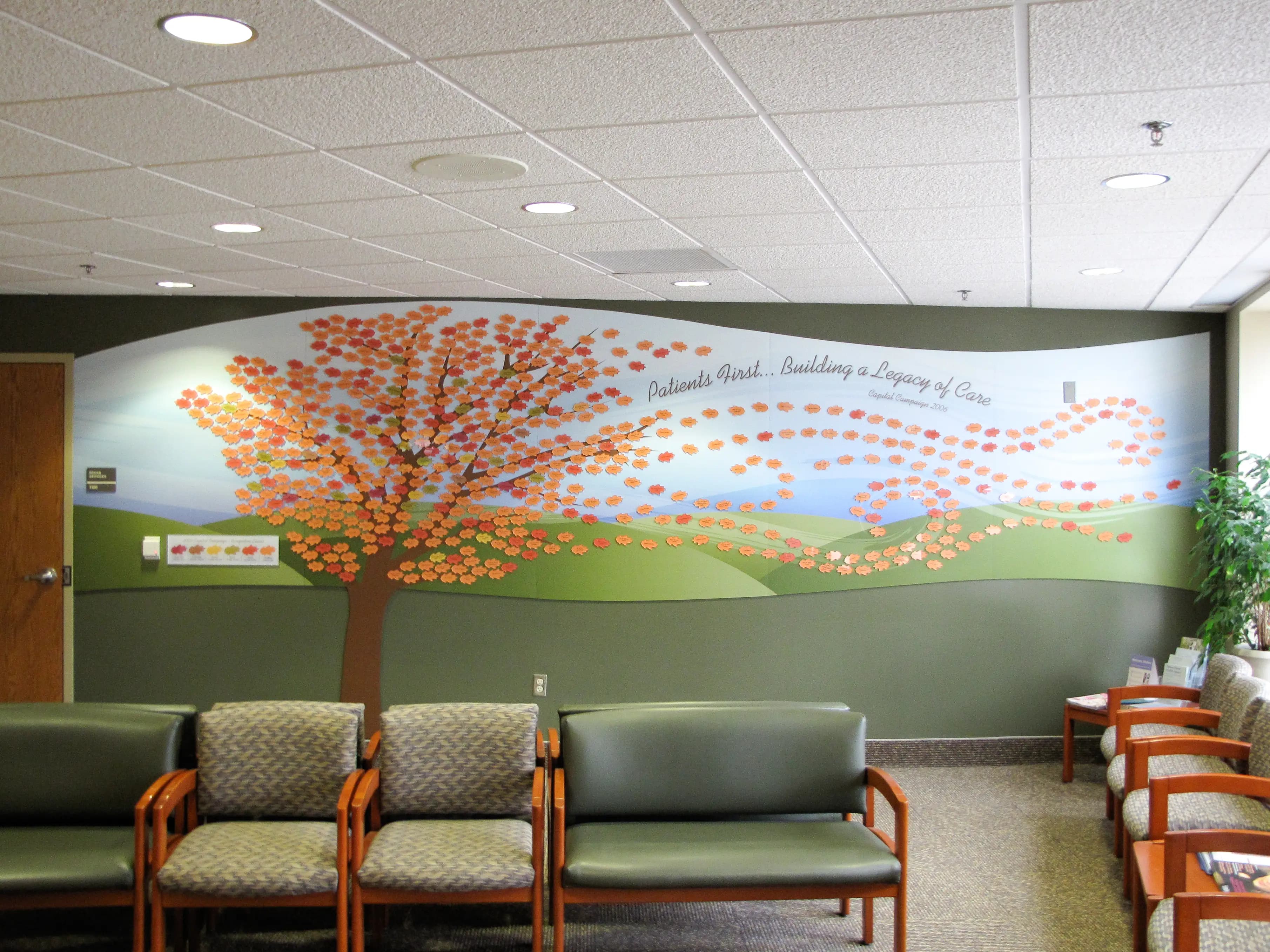 Hospital Leaf Donor Wall Celebrates New Facility