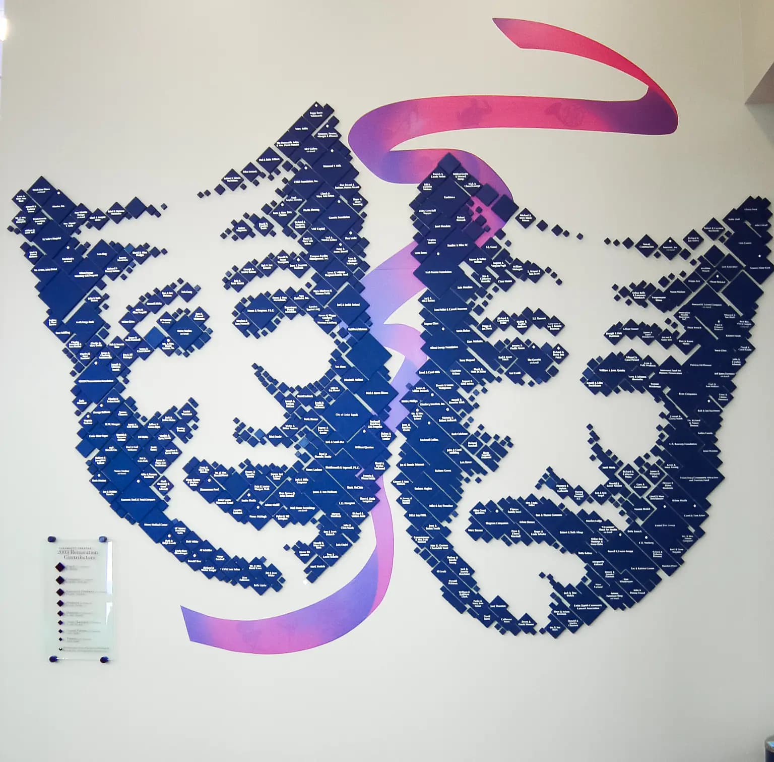 Pointillism Treatment Adds an Artistic Feel to the Theatre's Donor Wall